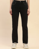 Camla Barcelona Embellished Black Straight Fit Jeans