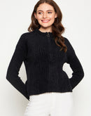 Madame Black Solid Sweater