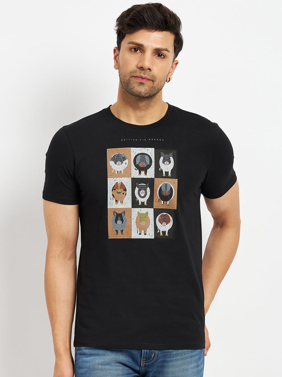 Camla Black T- Shirt For Men
