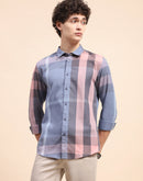 Camla Barcelona Chequered Grey Regular Shirt