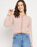 Camla Barcelona Striped Peach Cardigan