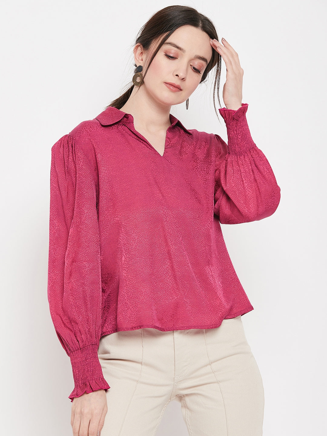Camla Barcelona Festival Fuchsia Top For Women