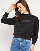Camla Barcelona Logo print Black Sweatshirt