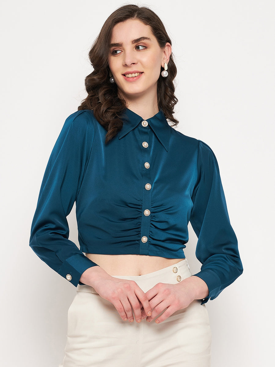 Camla Barcelona Peacock Green Solid Top