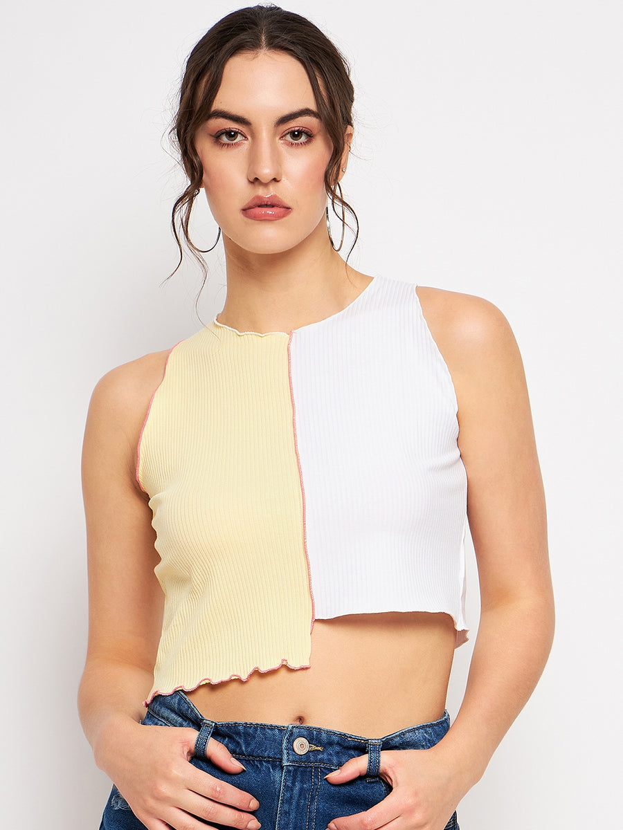 Camla Yellow  Top For Women
