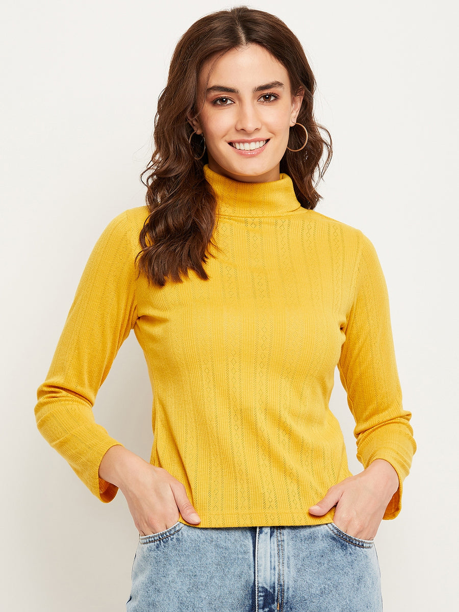 Camla Mustard Top  For Women
