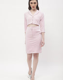 MADAME  Front Cut-out Pink Dress