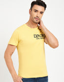 Camla Barcelona Typography yellow Regular T-shirt