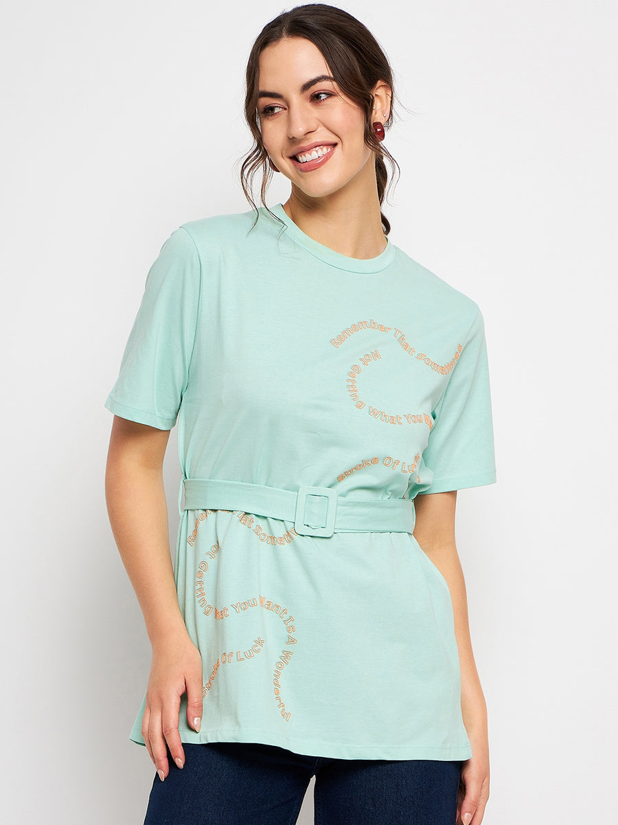Camla Green T- Shirt For Women