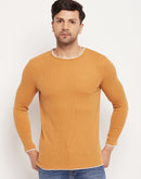 Camla Barcelona Crew Neck Full Sleeve Tan Tshirt