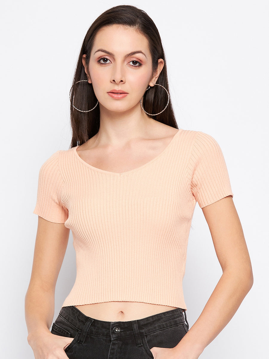 Camla Barcelona Cotton Scoop Neckline Crop Top
