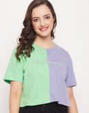 Madame Violet Colourblocked Printed Tshirt