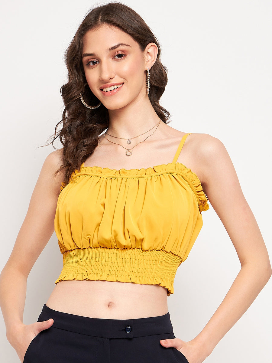 Camla Yellow  Top For Women