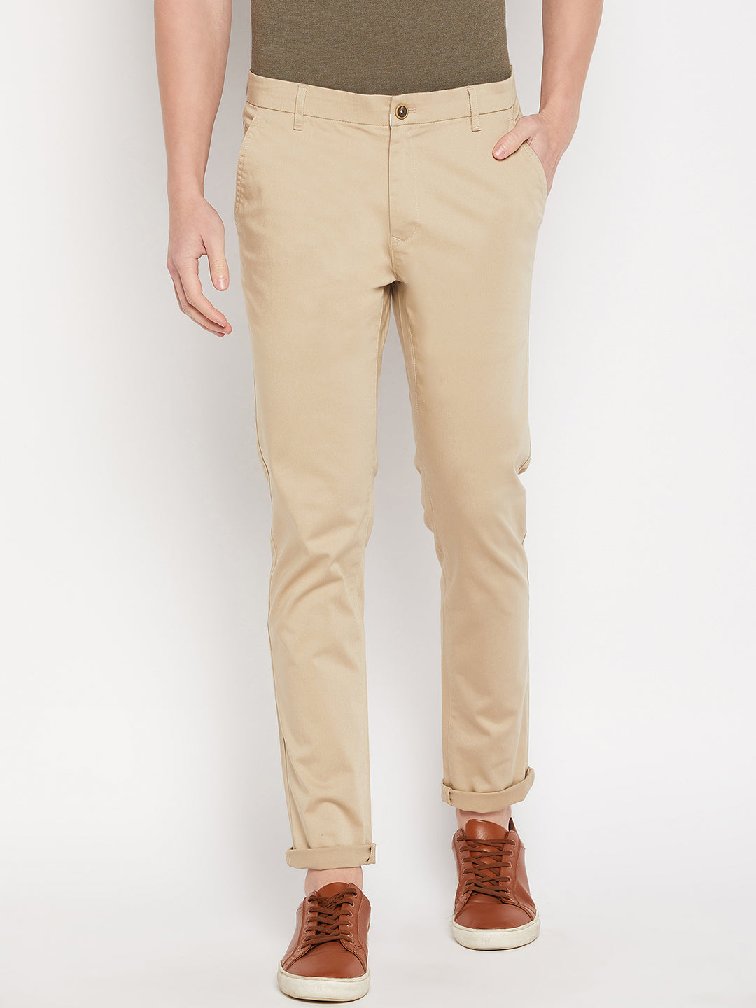 Camla Barcelona Khaki Trouser For Men