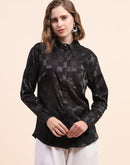 Camla Barcelona Monochrome Chess Pattern Black Shirt