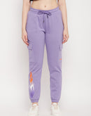 Msecret Purple Cotton  Full Length Trackpants