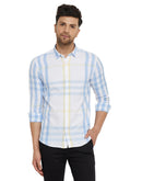 Camla Barcelona Colourblocked White Shirt For Men