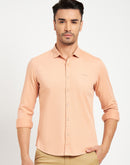 Camla Barcelona Solid Peach Shirt For Men