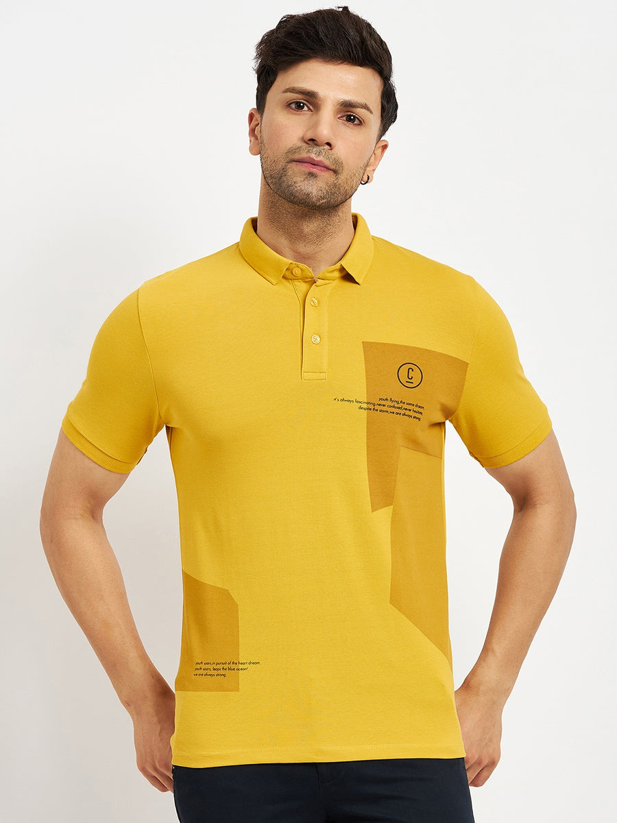 Camla Mustard T- Shirt For Men