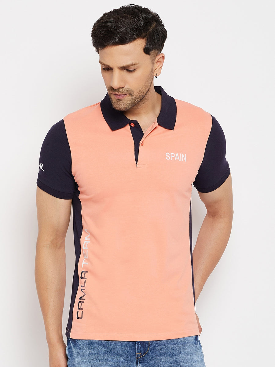 Camla Peach T- Shirt For Men