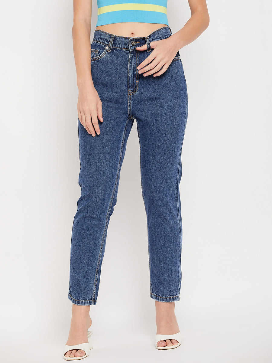 Camla Barcelona Blue High Rise Ankle  Length Jeans