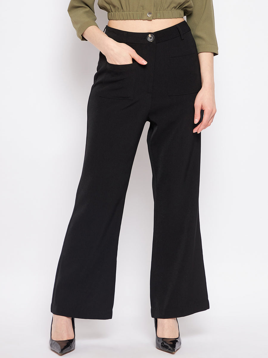 Madame Black solid Trouser