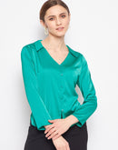 Madame Green Satin Shirt