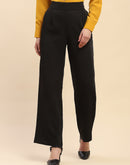 Camla Barcelona High Rise Black Wide Leg Fit Trousers