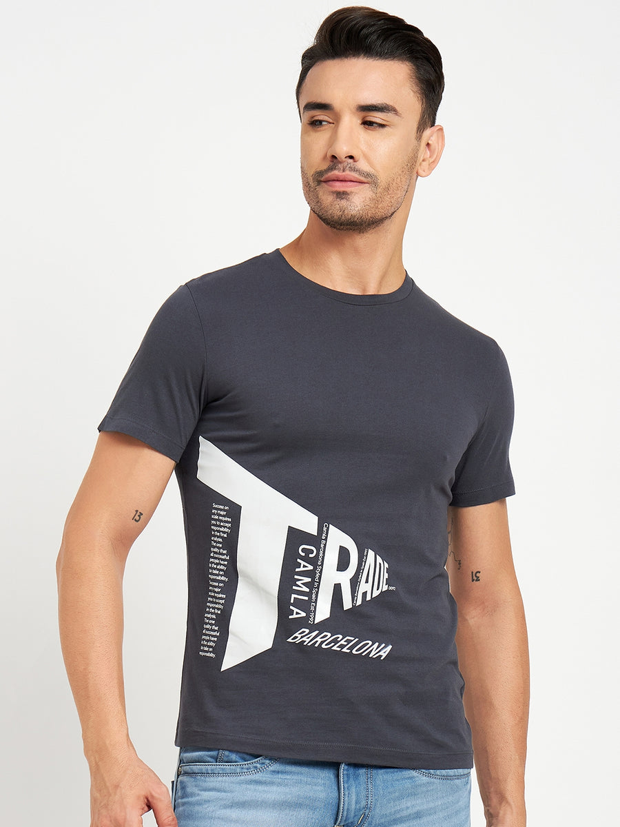 Camla Charcoal T- Shirt For Men