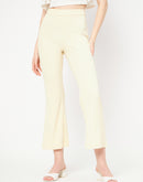Madame High Rise Off-White Flared Trouser