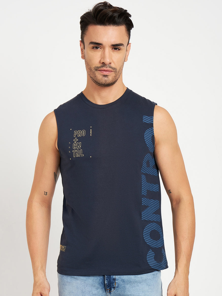 Camla Navy T- Shirt For Men