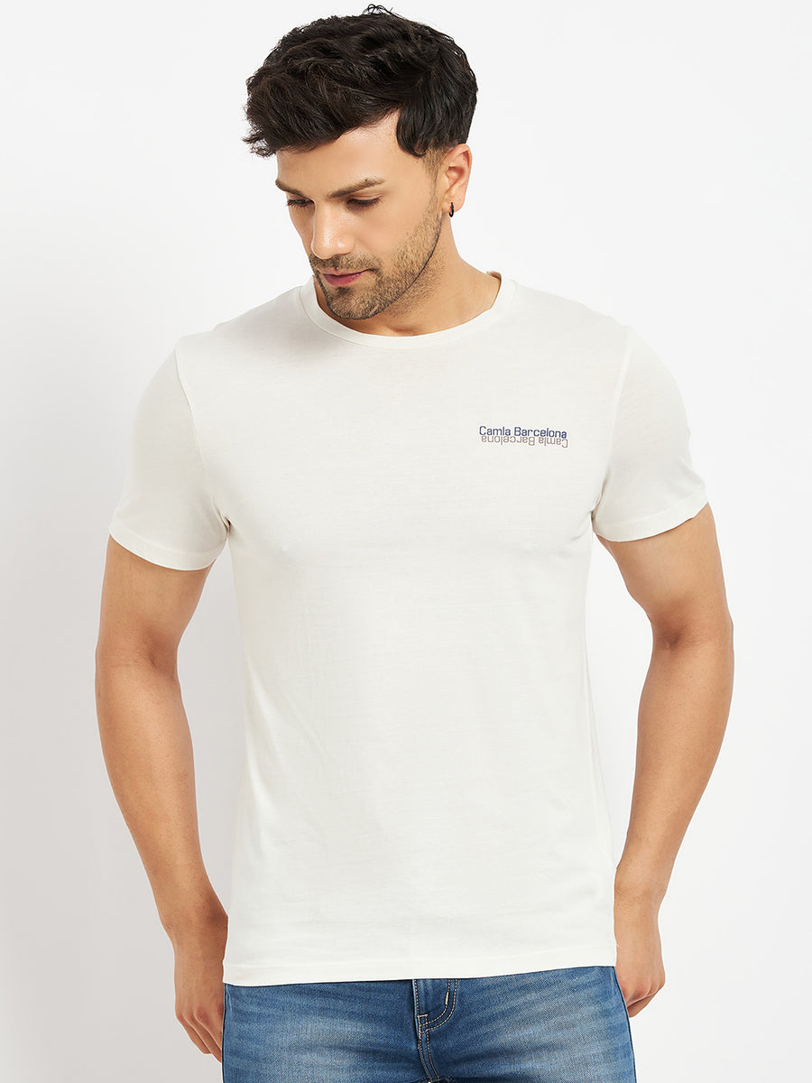 Camla White T- Shirt For Men