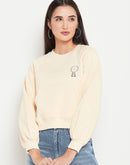 Camla Cream Printed Sweatshirt