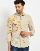 Camla Beige Shirts For Men