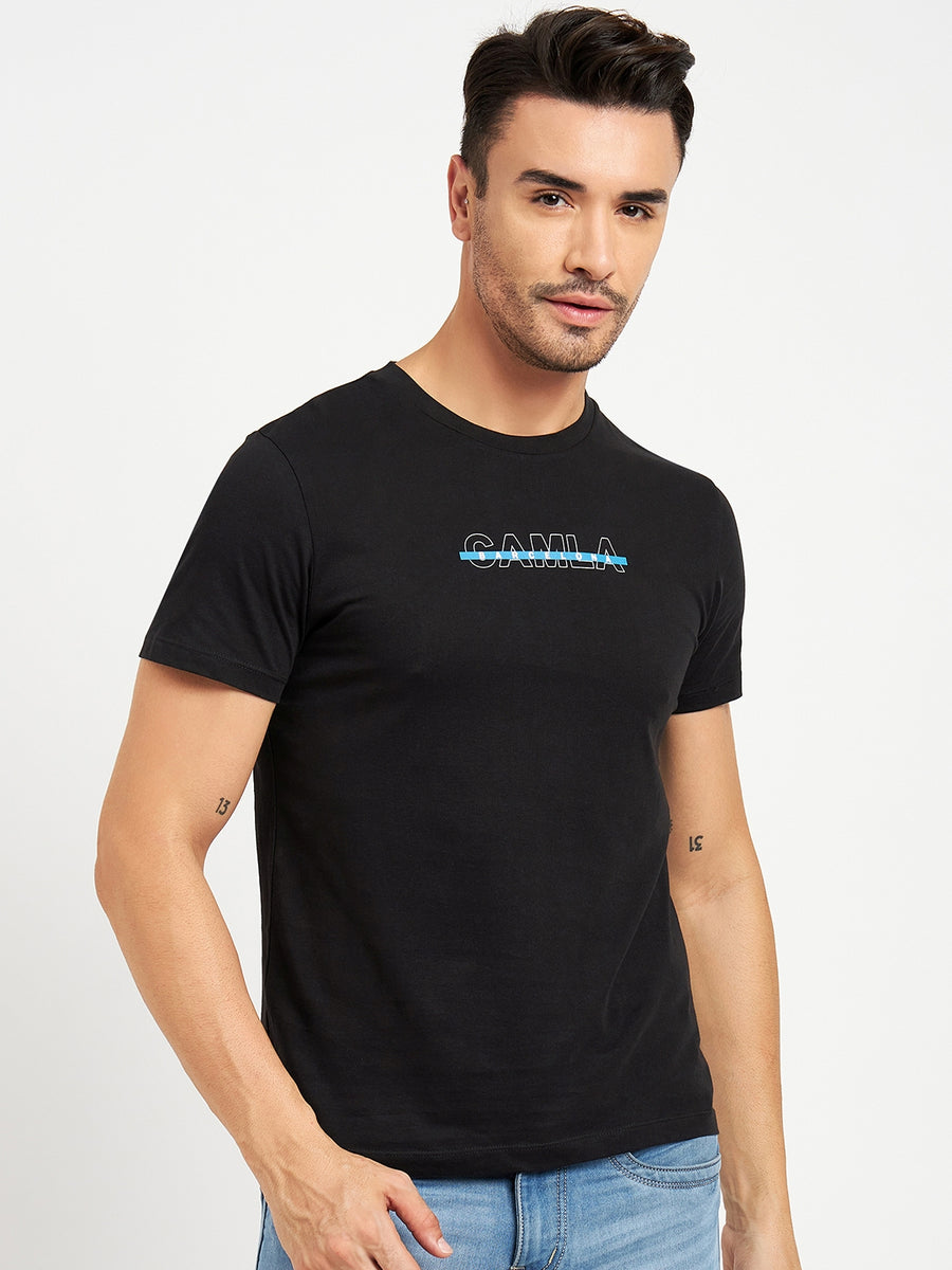 Camla Black T- Shirt For Men