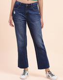 Camla Barcelona Washed Dark Blue Mom Fit Jeans