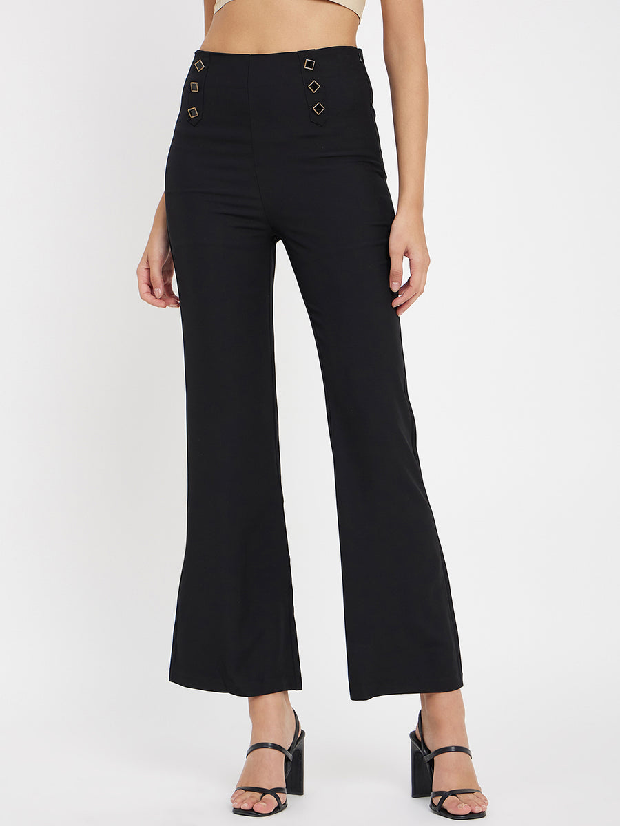 Camla Barcelona Black Solid Trouser