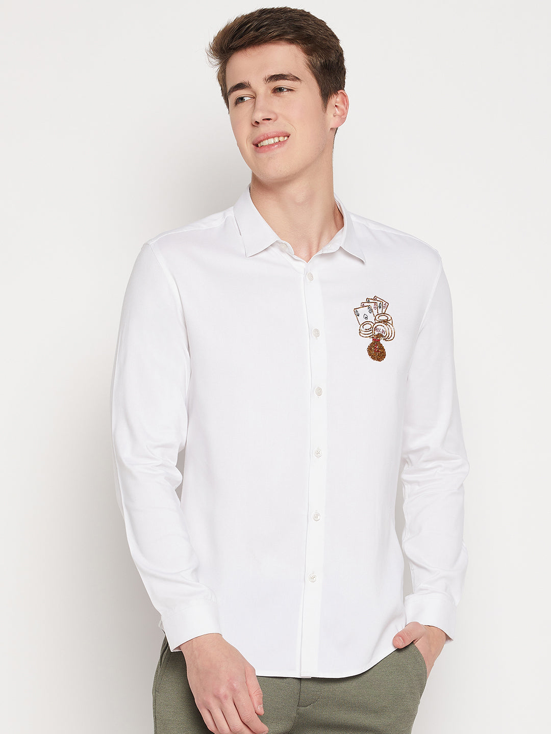Camla Barcelona White Shirt For Men