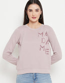 Madame Mauve Round Neck Sweatshirt