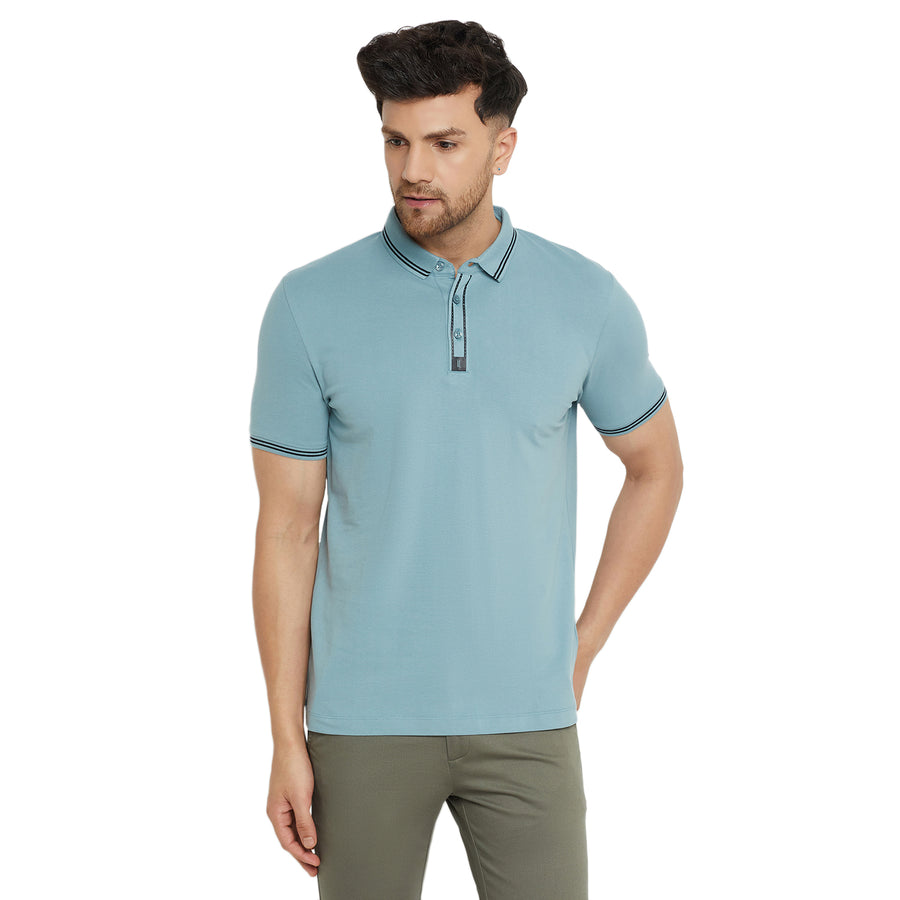 Camla Teal T -Shirt For Men