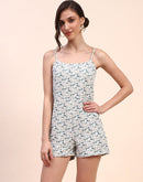 Camla Barcelona Floral Print Multicolor Spaghetti Jumpsuit