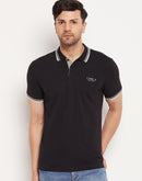 Camla Barcelona Men’S Black Polo Neck T-Shirt