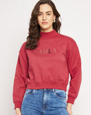 Camla Barcelona Logo Print Rust Red Sweatshirt