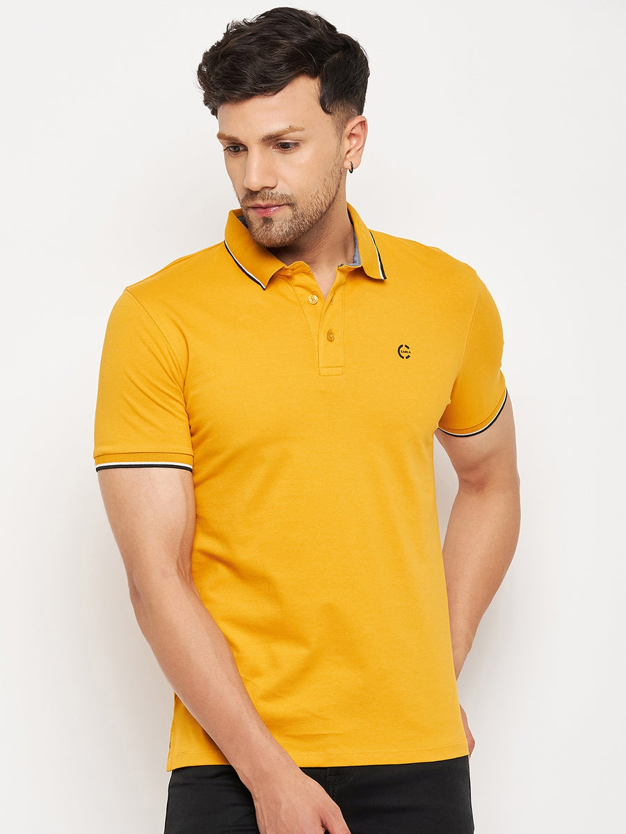Camla Mustard T- Shirt For Men