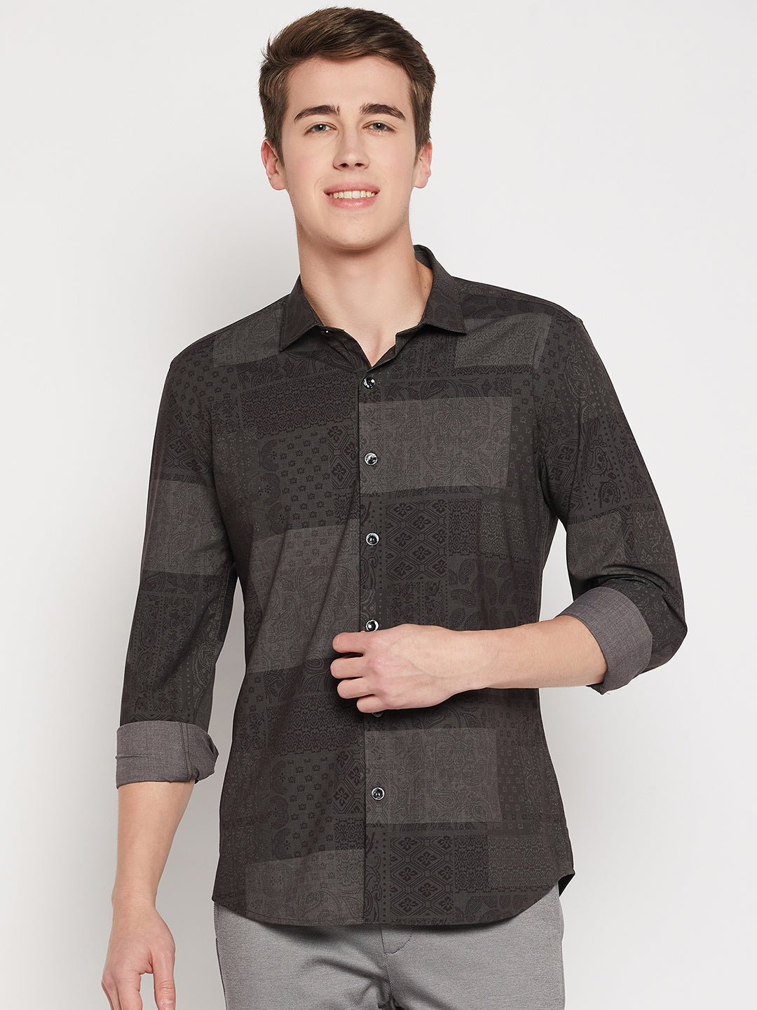Camla Barcelona Olive Green Shirt For Men