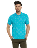 Camla Turquoise T -Shirt For Men