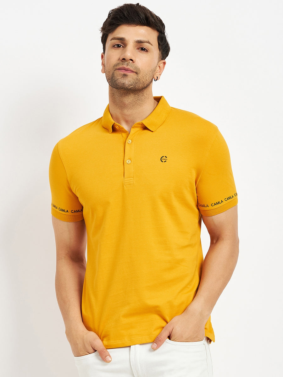 Camla Mustard T- Shirt For Men