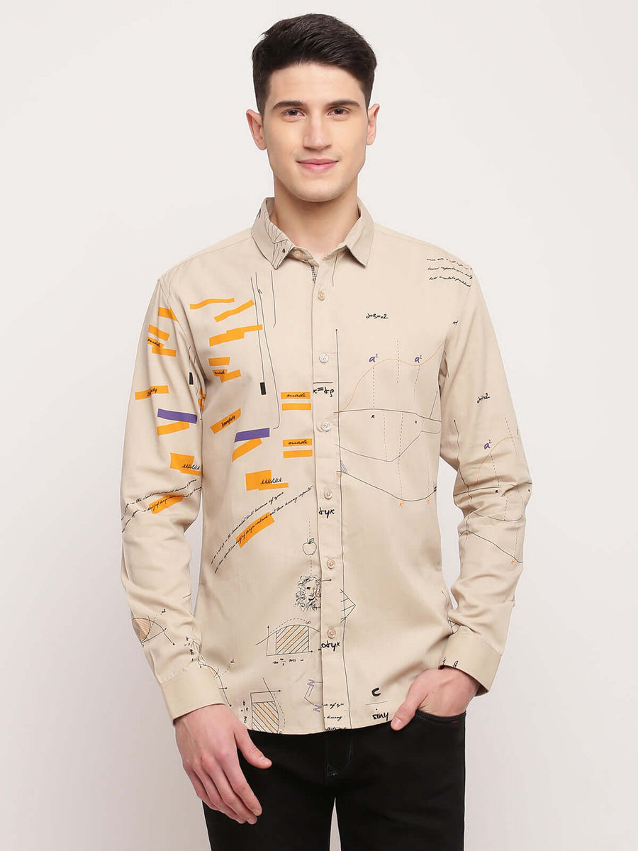 Camla Beige Shirt For Men