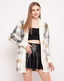 Camla Barcelona Abstract Print Off-White Shrug