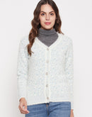 Madame Women Solid Sky Cardigans
